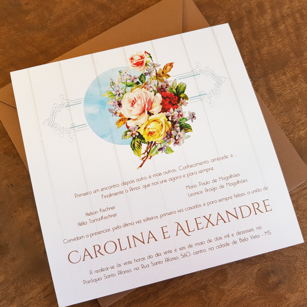 Convite Carolina e Alexandre