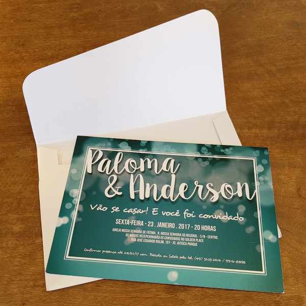 Convite Paloma e Anderson